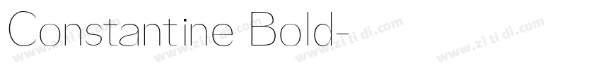 Constantine Bold字体转换